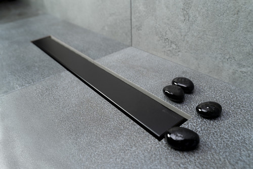 Душевой лоток Pestan Confluo Frameless Line 550 Black Matte 13701319 с решеткой Черный матовый / полая под плитку