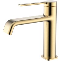 Смеситель для раковины AQUAme Asti AQM6410BG Шлифованное золото латунь