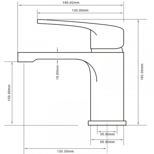 Смеситель для раковины Royce Lotus RCM-111702BL Оружейная сталь латунь