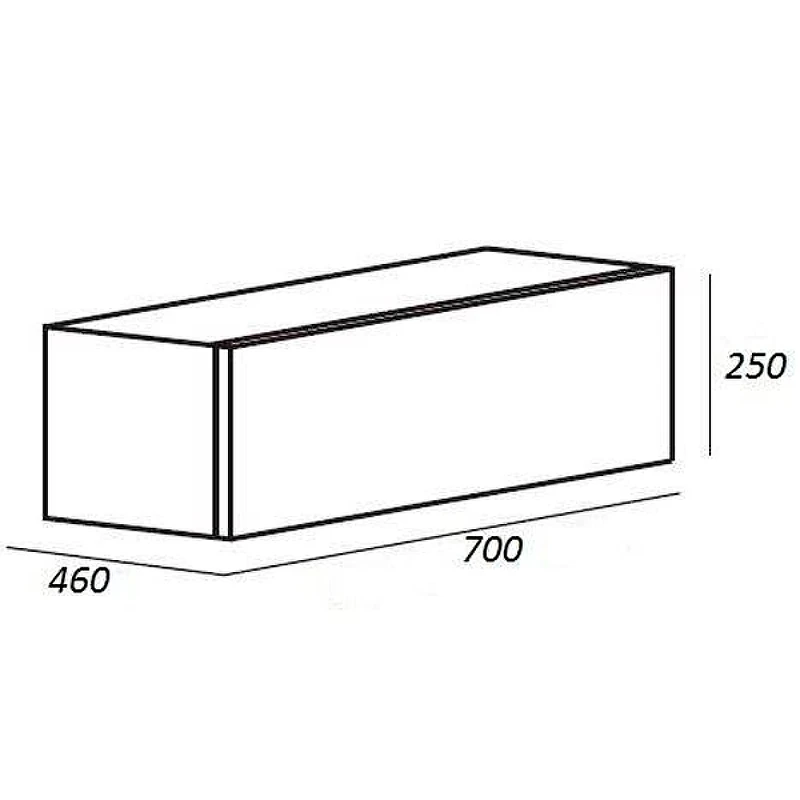 Тумба Cezares Cadro 70 CADRO-70-1C-SO-NR-BLUM подвесная Nero МДФ / ЛДСП