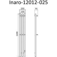 Электрический полотенцесушитель Маргроид Inaro 1200x120 Inaro-12012-025 Хром нержавеющая сталь