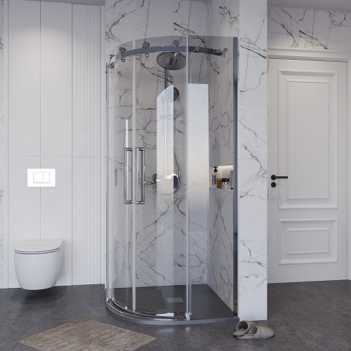 Душевой уголок Grossman Classic 90х90 301.K33.04.9090.10.00 профиль Хром стекло прозрачное