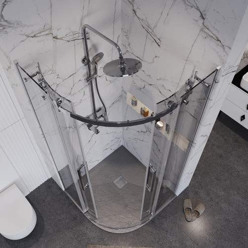 Душевой уголок Grossman Classic 90х90 301.K33.04.9090.10.00 профиль Хром стекло прозрачное