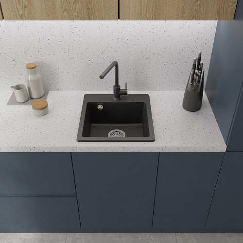 Смеситель для кухни GranFest Z-5411 цвет Черный