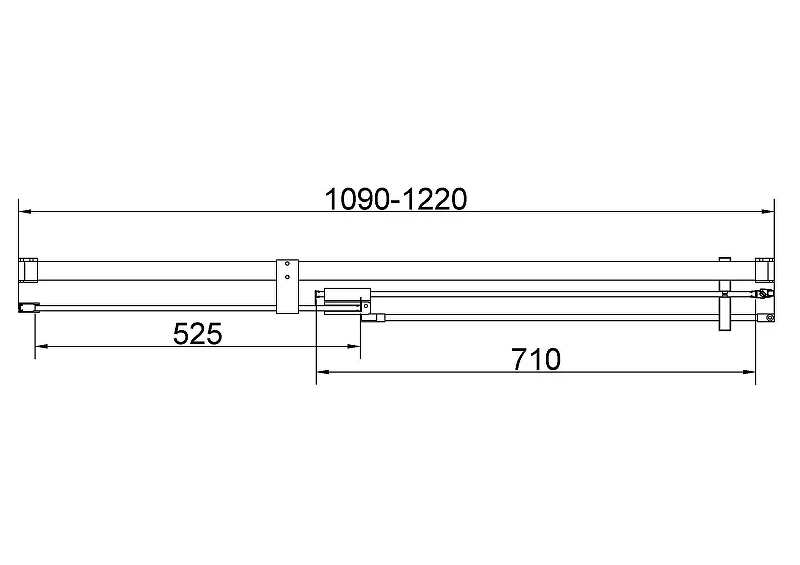 Душевая дверь Vincea Экстенза (Extenza) 120 VDP-4EX1112CLG профиль Брашированное золото стекло прозрачное