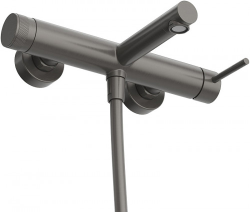 Смеситель для ванны Cezares Relax RELAX-VD-GM Оружейная сталь нержавеющая сталь на стену