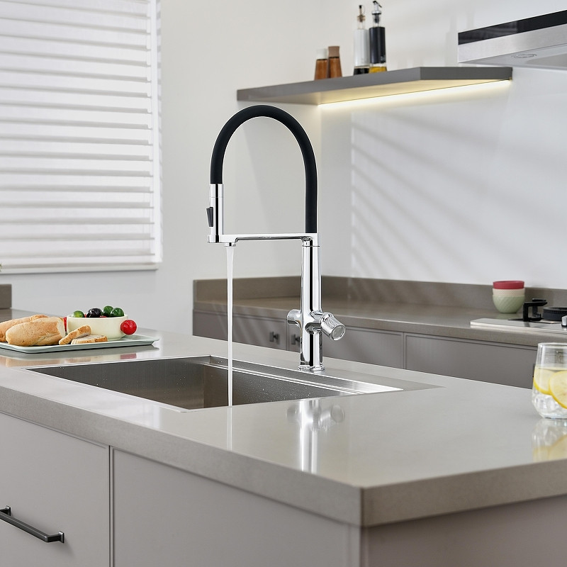 Смеситель для кухни Domaci Римини D569223CR цвет Хром