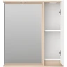 Зеркало со шкафом Brevita Balaton 75 R BAL-04075-03-01П с подсветкой Белое матовое Бежевое матовое МДФ / ЛДСП, стекло