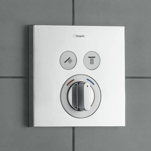 Смеситель для душа Hansgrohe ShowerSelect 15768000 с термостатом Хром латунь встраиваемый
