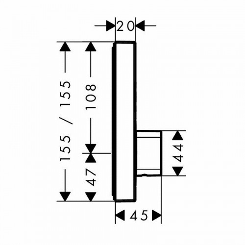 Смеситель для душа Hansgrohe ShowerSelect 15768000 с термостатом Хром латунь встраиваемый
