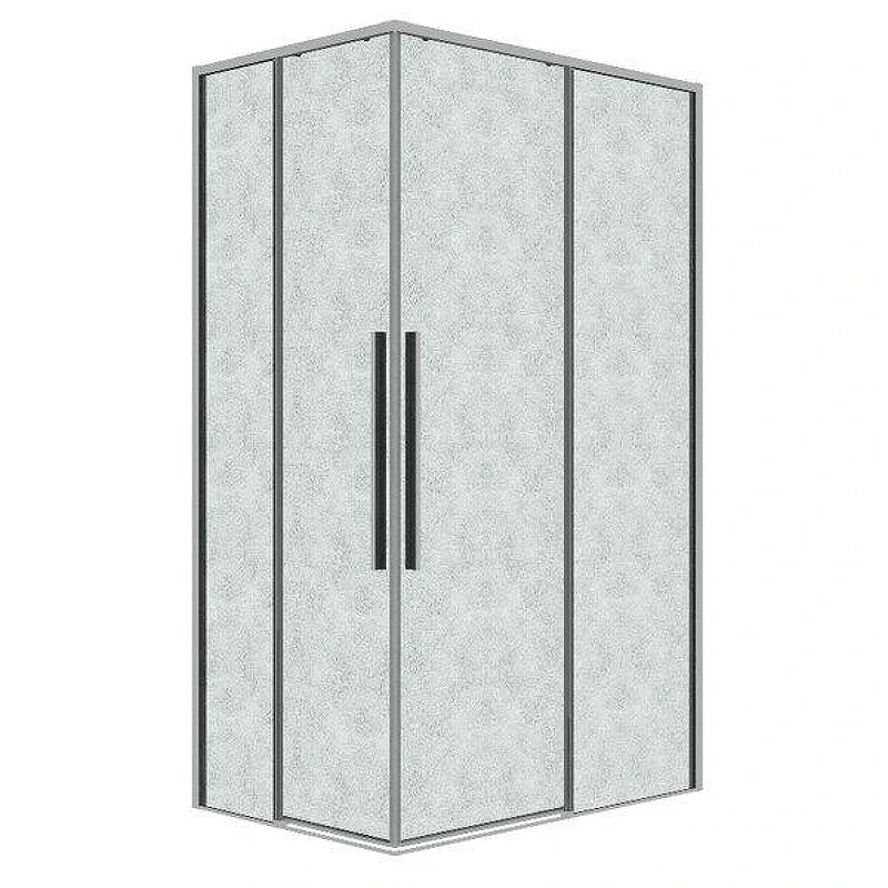 Душевой уголок Grossman Galaxy 110x80 R 300.K33.01.11R80L.10.02 профиль Хром стекло шиншилла