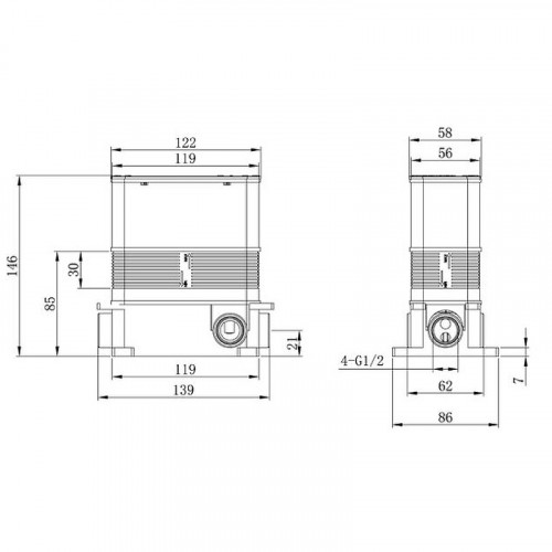 Смеситель для душа Caprigo Fonte 12-551-vot Бронза латунь встраиваемый