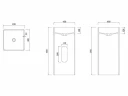 Раковина Uni-Flow Kube 40 FS502-400 Matt White цвет Белый матовый