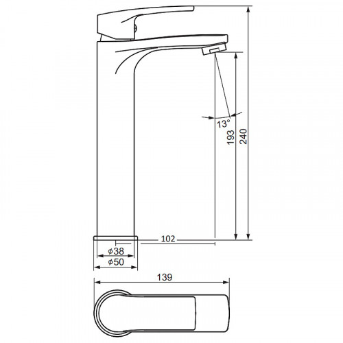 Смеситель для раковины Damixa Eclipse 2.0 480250000 Хром латунь