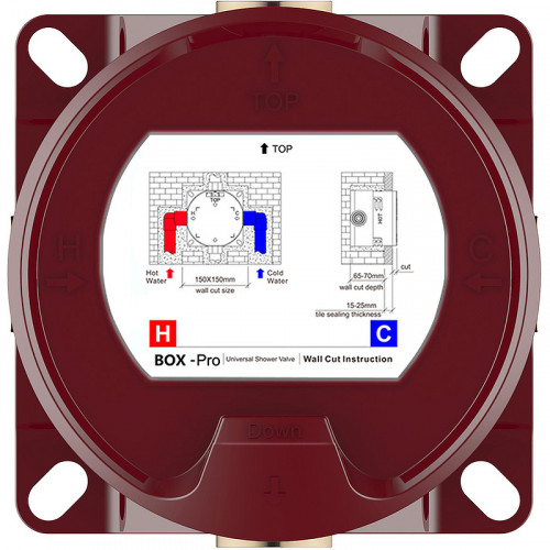 Смеситель для душа AQUAme AQM8801CR с термостатом Хром латунь встраиваемый