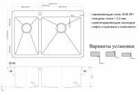 Кухонная мойка ZorG Light ZL R 780-2-510-R Нержавеющая сталь нержавеющая сталь встраиваемый