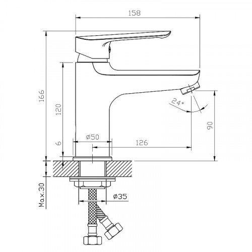 Смеситель для раковины ESKO Lagos White LG26W Белый матовый пластик