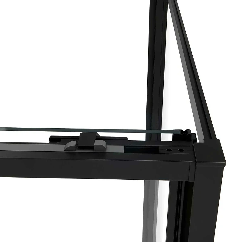 Душевой уголок Vincea Slim Soft 100x90 VSR-1SS9010CLB профиль Черный стекло прозрачное