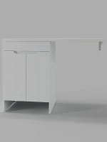 Тумба с раковиной Agger Клин 120 L CLE1200ANWH-D-SL цвет Белый глянцевый