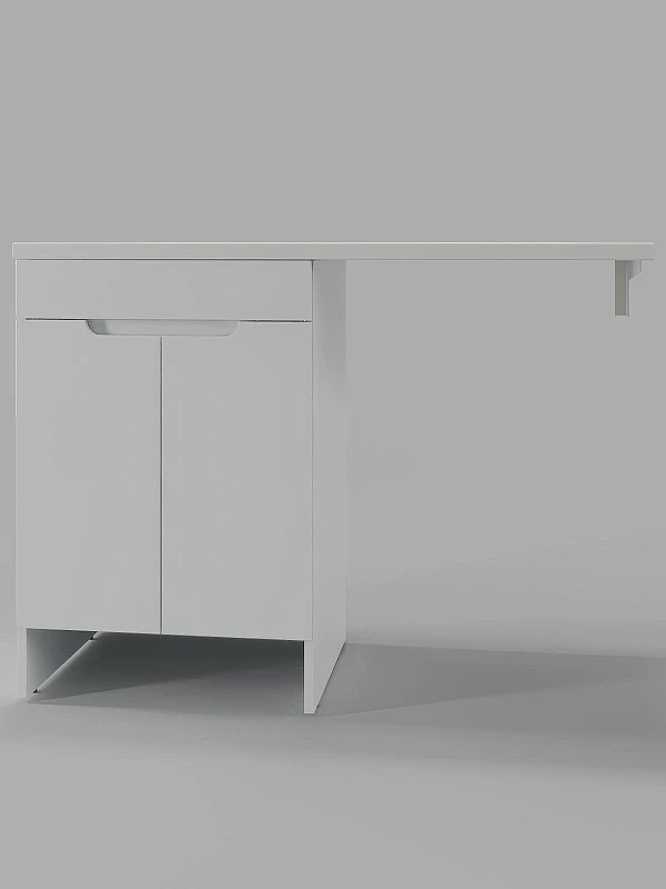 Тумба с раковиной Agger Клин 120 L CLE1200ANWH-D-SL цвет Белый глянцевый