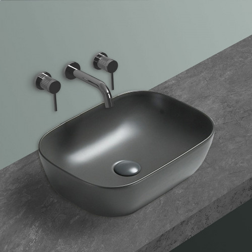 Раковина-чаша Vincea 46 VBS-102MA Антрацит матовый фарфор накладная