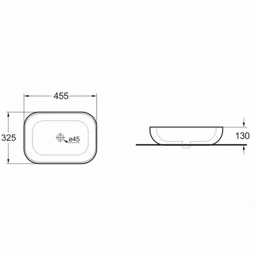 Раковина-чаша Vincea 46 VBS-102MA Антрацит матовый фарфор накладная