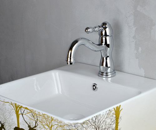 Смеситель для раковины Bronze de Luxe Tiffany 1901CR Хром латунь