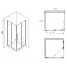 Душевой уголок Abber Schwarzer Diamant 80x80 AG02080BMH профиль Черный стекло матовое