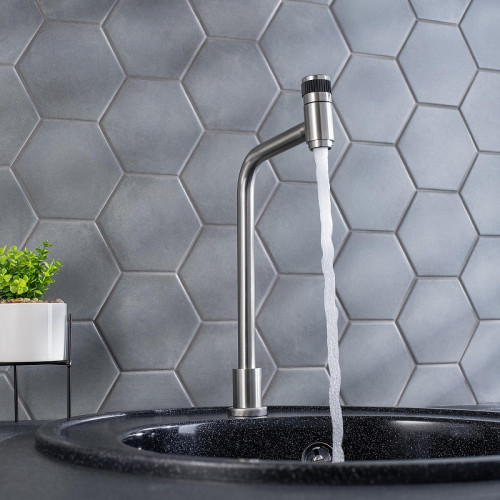 Кран для одного типа воды Ростовская Мануфактура Сантехники SUS124-270-1 Нержавеющая сталь