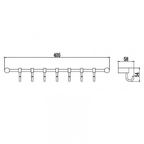 Вешалка для полотенец Savol S-006207 цвет Хром