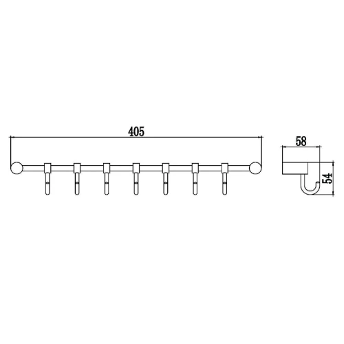 Вешалка для полотенец Savol S-006207 цвет Хром