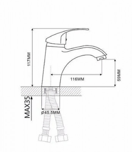 Смеситель для раковины Ekko E10001 Хром