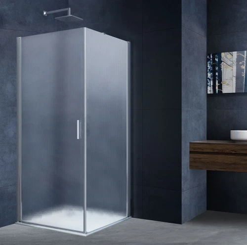 Душевой уголок Vincea Alpha 90x90 VSR-3ALP9090MT профиль Хром стекло текстурное