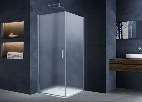 Душевой уголок Vincea Alpha 90x90 VSR-3ALP9090MT профиль Хром стекло текстурное