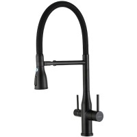 Смеситель для кухни Gappo G4399-76 Черный матовый нержавеющая сталь