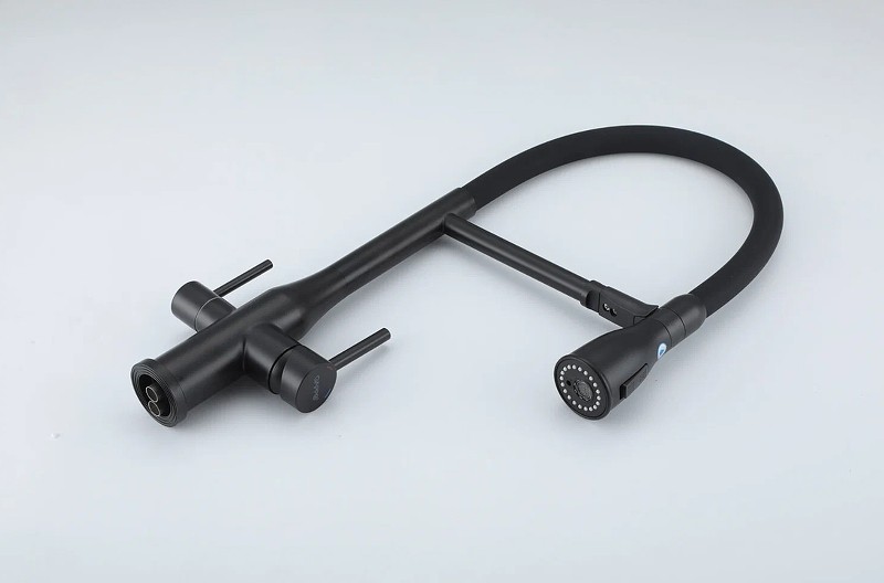 Смеситель для кухни Gappo G4399-76 Черный матовый нержавеющая сталь