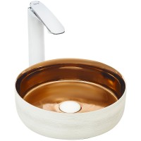 Раковина-чаша WeltWasser Elbach 3134 LSWG 35 10000004540 Белая Золотистая фаянс накладная
