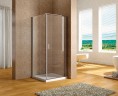 Душевой уголок Aquanet Cinetic AE12-N-90H190U-CT + AE12-F-80H190U-CT 90х80 R 254233 профиль Хром стекло прозрачное