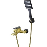 Смеситель для ванны Bronze de Luxe Element EL03GB Золото Черный матовый латунь на стену