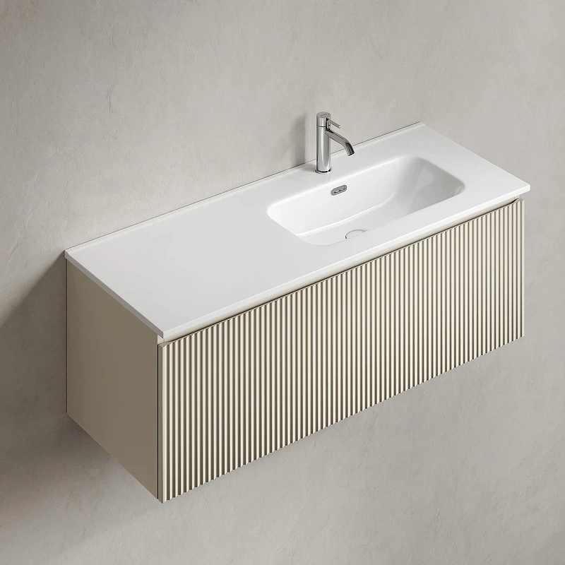 Тумба под раковину Sancos Snob R 1.0 120 R SNR1.0120RCE подвесная цвет Beige Soft