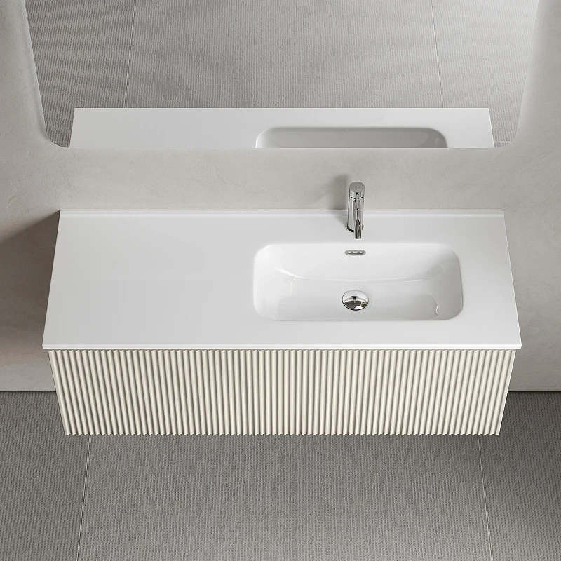 Тумба под раковину Sancos Snob R 1.0 120 R SNR1.0120RCE подвесная цвет Beige Soft