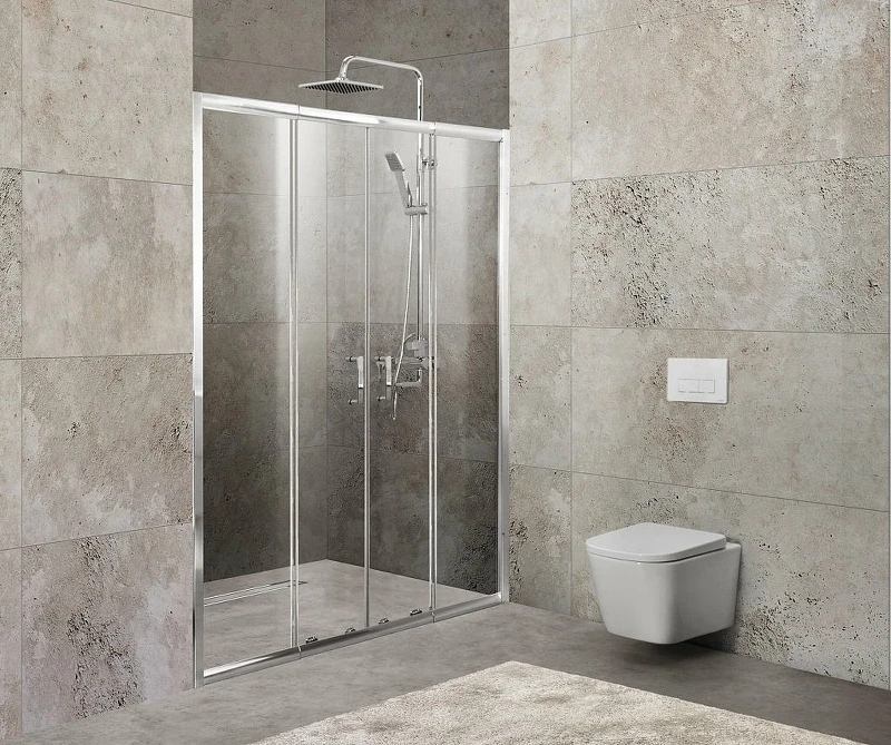 Душевая дверь BelBagno Unique 180 UNIQUE-BF-2-150/180-C-Cr профиль Хром стекло прозрачное