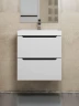 Тумба с раковиной Uperwood Tanos 50 29111020236 подвесная цвет Белый матовый Графит матовый