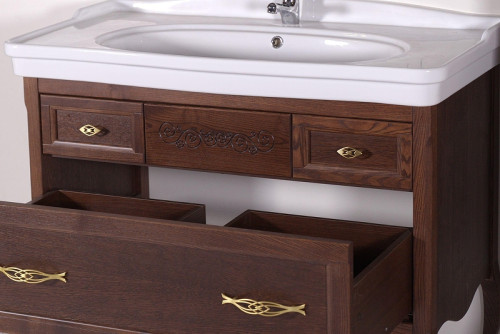 Комплект мебели для ванной ASB-Woodline Модерн 105 1124601 цвет Антикварный орех