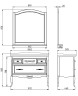Комплект мебели для ванной ASB-Woodline Модерн 105 1124601 цвет Антикварный орех