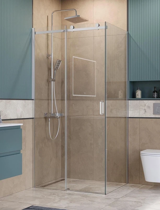 Душевой уголок BelBagno Soft Close-2 110x90 SOFT_CLOSE-2-AH-1-110/90-C-Cr профиль Хром стекло прозрачное