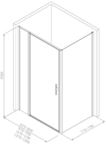 Душевой уголок Allen Brau Priority 90x80 3.31026.BA+3.31041.BA цвет профиля Серебро браш стекло прозрачное