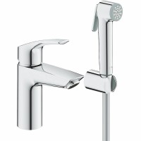 Смеситель для раковины Grohe Eurosmart 23124003 с гигиеническим душем Хром латунь однорычажный