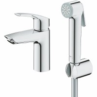 Смеситель для раковины Grohe Eurosmart 23124003 с гигиеническим душем Хром латунь однорычажный