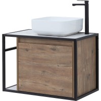Тумба под раковину Aquanet Nova Lite Loft 75R 261657 подвесная Дуб рустикальный МДФ / ЛДСП